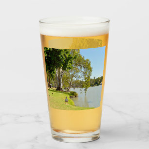 Enten auf dem Fluss Murray Australia, Glas