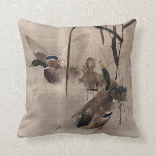 Enten auf Wasser japanische Art Wasservögel Kissen