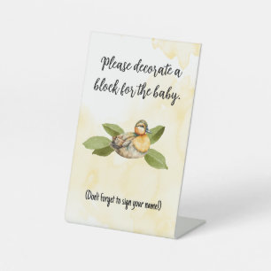 Enten-Baby-Party-Dekorationsschild Sockelschild