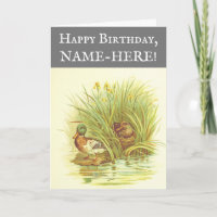 Enten bei Wasser Geburtstagskarte