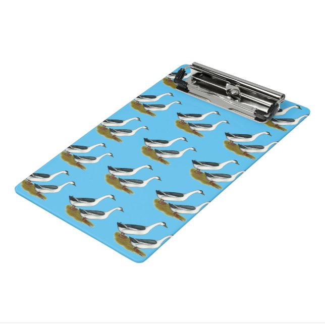 Enten: Blue Magpies Mini Klemmbrett (Gewinkelt3)