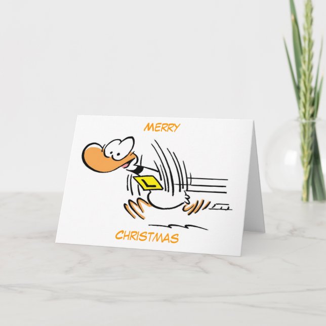 Enten-Cartoon-frohe Weihnachten (Vorderseite)