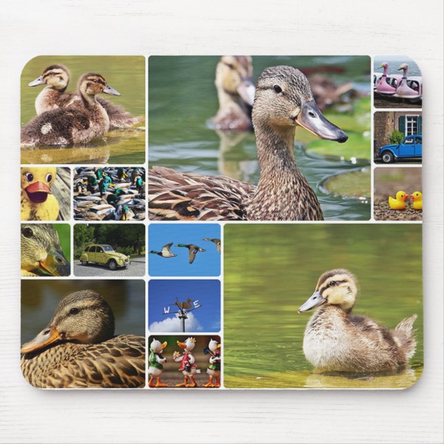 Enten-Collagen-Foto Mousepad (Vorne)