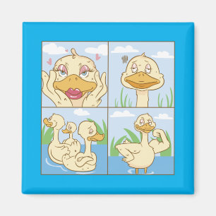Enten, die süße Dinge tun: LIEBE Magnet