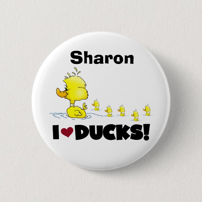 Enten Duckie gelbe Enten-Tier-KinderLiebe-Enten Button (Vorderseite)