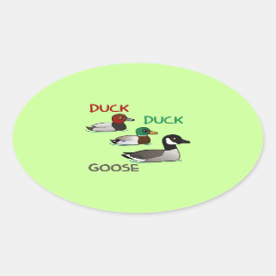 Enten-Enten-Gans Ovaler Aufkleber
