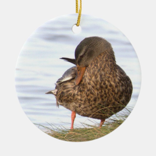 Enten-Foto-Ornament  Keramik Ornament (Vorne)