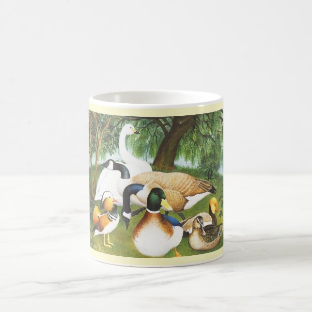 Enten, Gänse und Schwäne Kaffeetasse (Mittel)