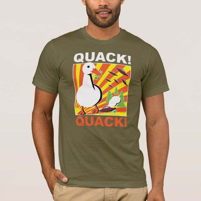 Enten gegen Außerirdischen Propaganda Poster T-Shirt (Vorderseite)