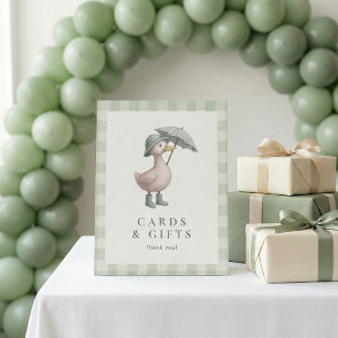 Enten Geschenktisch Baby Shower Tischdeko Sockelschild
