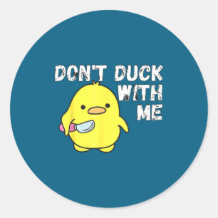 Enten-Gummiente-Bekleidung Runder Aufkleber