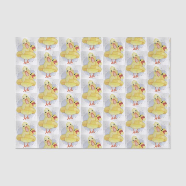 Enten im Floß Seidenpapier (Vorderseite)