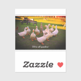 Enten im Park Funny Wir sind alle Quacker Sticker