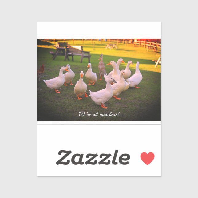 Enten im Park Funny Wir sind alle Quacker Sticker (Blatt)