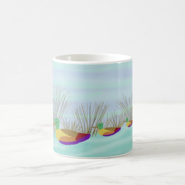 Enten im Wasser Kaffeetasse (Mittel)