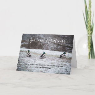 Enten im Winter Schnee Weihnachten Foto Personalis