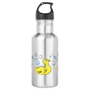Enten in Blasen Edelstahlflasche