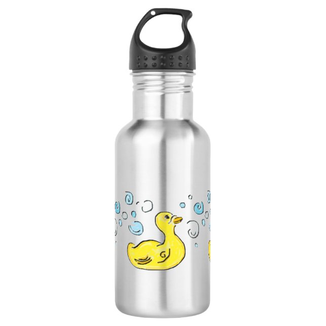 Enten in Blasen Edelstahlflasche (Vorderseite)