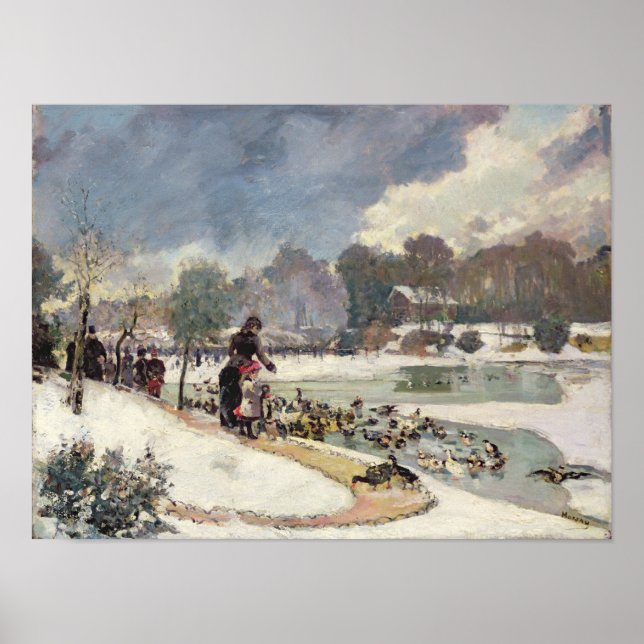 Enten in Bois de Boulogne Poster (Vorne)