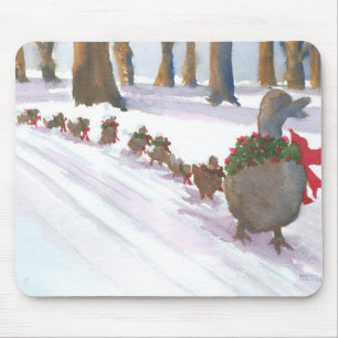 Enten in Boston häufig während der Winterferien Mousepad