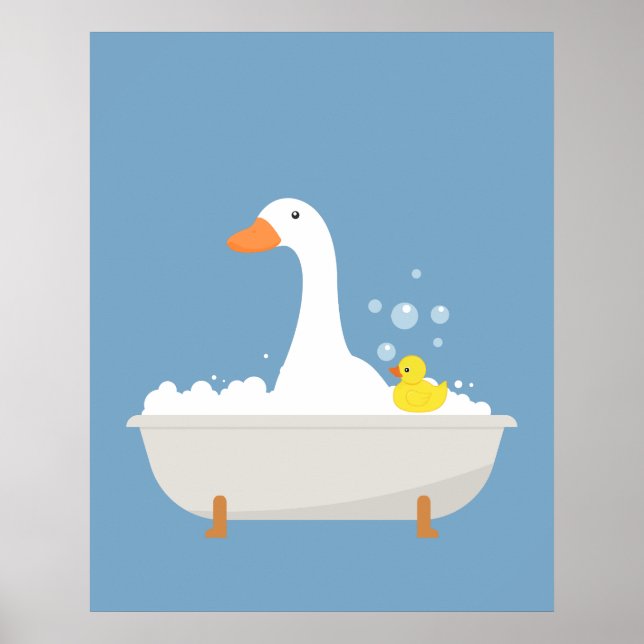 Enten in der Badewanne Poster (Vorne)
