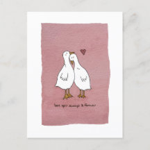 Enten in der Liebe für immer Postkarte