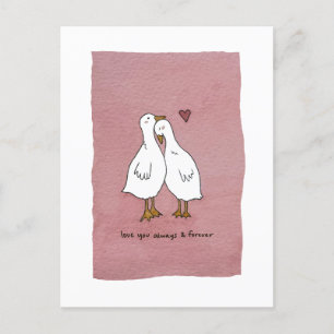 Enten in der Liebe für immer Postkarte