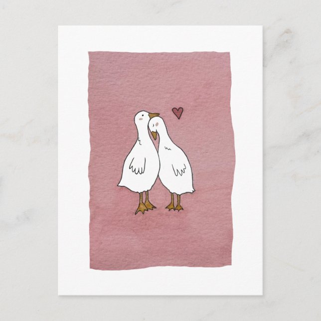 Enten in der Liebe Postkarte (Vorderseite)