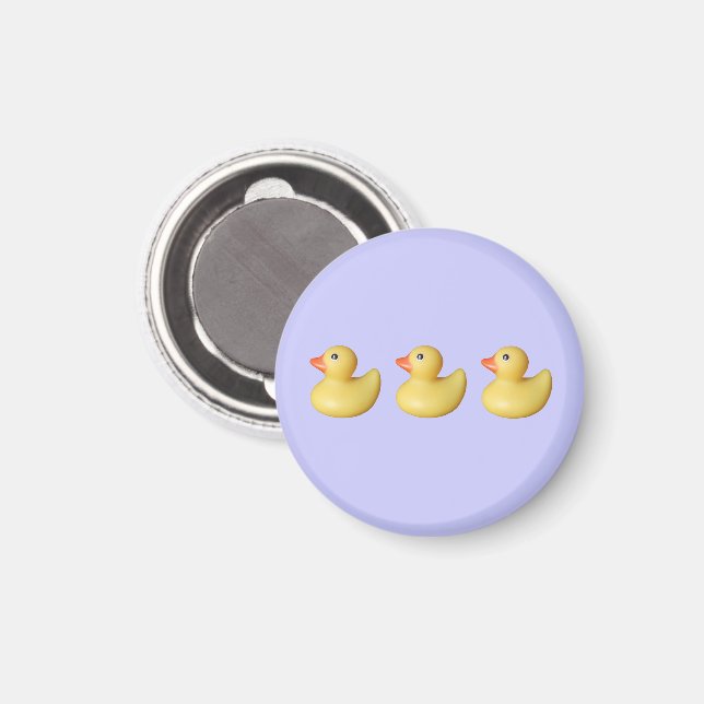 Enten in einer Reihe Magnet (Vorderseite/Rückseite)