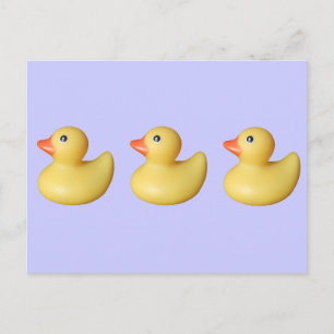 Enten in einer Reihe Postkarte