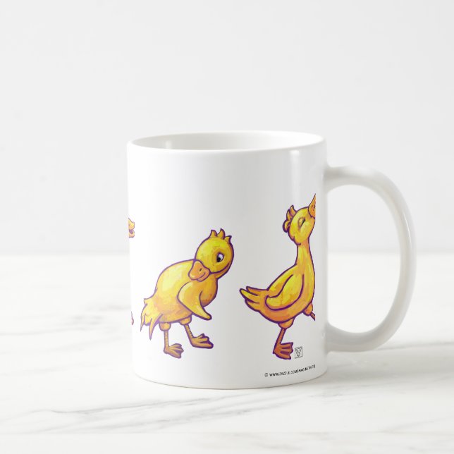 Enten in einer Row-Tasse Kaffeetasse (Rechts)