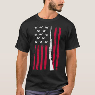 Enten Jagd auf US-Flaggengewässer Aquamarin Mergan T-Shirt