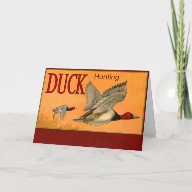 Enten-Jagd-Gruß-Karte Karte (Vorderseite)