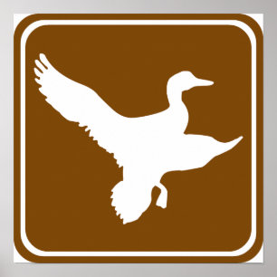 Enten-Jagd-Landstraßen-Zeichen (2) Poster