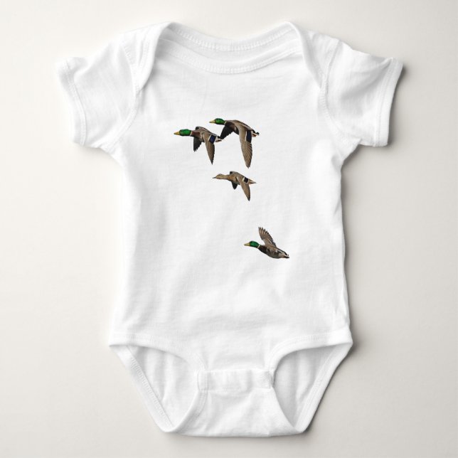 Enten-Jagd-Stockenten im Flug Baby Strampler (Vorderseite)