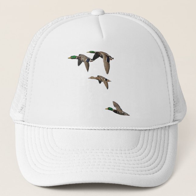 Enten-Jagd-Stockenten im Flug Truckerkappe (Vorderseite)