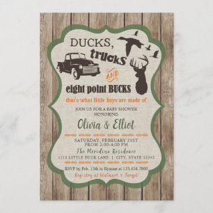 Enten, Lastkraftwagen und Acht-Punkte-Bucks, Deer  Einladung