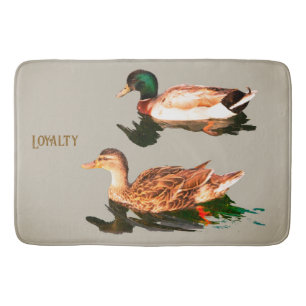 Enten mallards. Loyalität Badematte