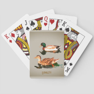 Enten mallards. Loyalität Spielkarten