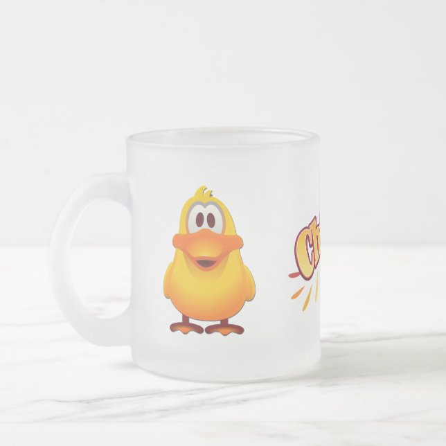 Enten-mattierte GlasTasse Mattglastasse (Links)