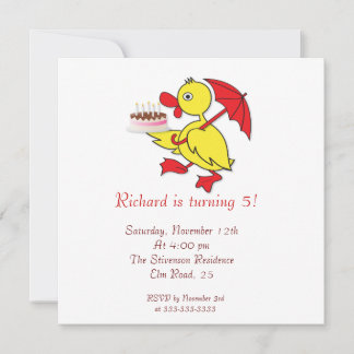 Enten mit Kuchen Einladung