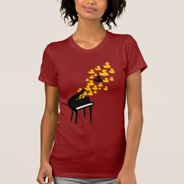 Enten-Musik (Girlie) T-Shirt (Vorderseite)