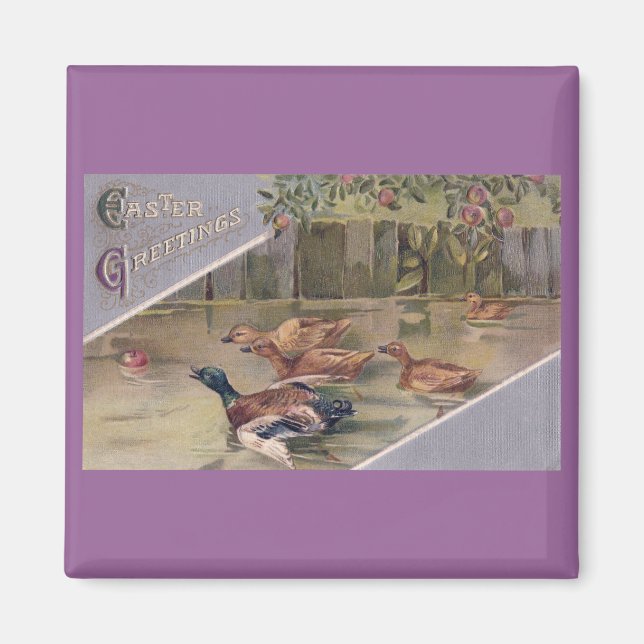 Enten nach Vintagem Ostern von Apple Magnet (Vorne)