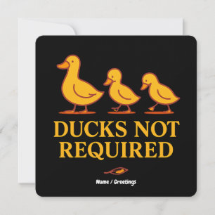 Enten nicht erforderlich Lustige minimalistische Einladung