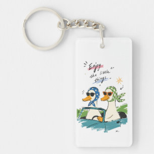 Enten Roadtrip Genieße die kleinen Dinge Niedliche Schlüsselanhänger
