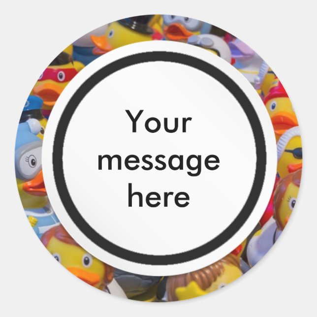 Enten Runder Aufkleber (Vorderseite)