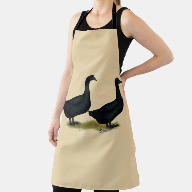 Enten: Schwarze Cayugas Schürze (InSitu)