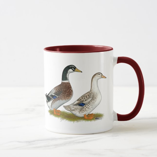 Enten:  Silbernes Appleyard Tasse (Rechts)