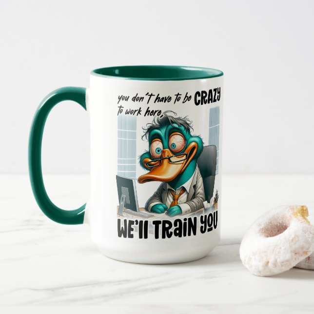 Enten-Trainer-Humor Tasse (Mit Donut)