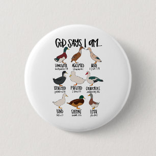 Enten Typen Christlich Gott sagt, ich bin Bibel Ve Button